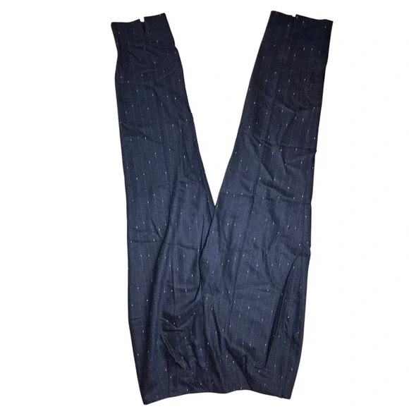 Piazza Sempione Monia Black White Striped Dress Pants EU 44 S/M Mid Rise 29x28.5 - Picture 2 of 6